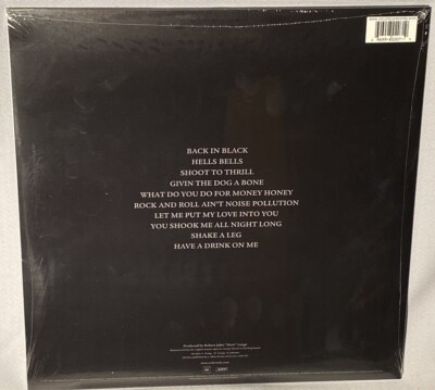 米LP Ac/Dc Back In Black(-180g) E80207  PRODUCTIONS 未開封 /00260 LP AC/DC Back In Black (Vinyl 180g, Columbia E 80207, 2007) NEW