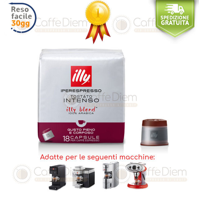 Caffè illy Iperespresso 540 Capsule Cialde Tostatura Scura Nero 100% Arabica