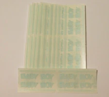 Mrs. Grossman's Lot of 10 Strips ~Baby Boy Paper Whispers~ 2002 Stickers