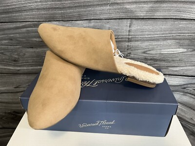 Universal Thread (Size 9) Zuri Flats Sherpa Lined Mules (Tan)
