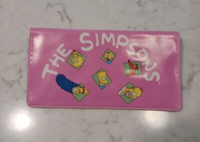 Simpsons Checkbook Check Cover VINTAGE 1992 Hot Pink and eUc!