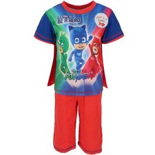 PJ Masks Kids 2 Piece Set - Cape T-Shirt with Short Pants