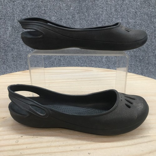 Crocs Buty Damskie 7 Kadee Wsuwane Baleriny Czarne Gumowe Slingback Komfort - Zdjęcie 2 z 15