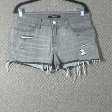 J Brand Denim Cut Off Shorts Womens Size 28 Gray Distressed Frayed Hem Festival