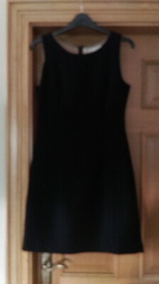black pinstripe shift dress size 10 Dunnes stores