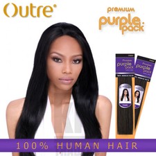 Outre Purple Pack YAKI 100 Human Hair 8",10",12",14",16",18",20",22"24"