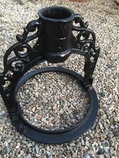 Vintage Iron Water Heater Holder / Used As Outdoor Umbrella Stand