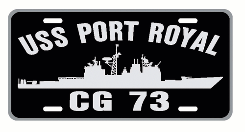 USS PORT ROYAL CG 73 License Plate Military Sign USN P01 - 第 1/1 張圖片