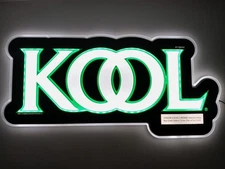 KOOL Cigarettes Light Up Wall Sign 20x8" Acrylic Slim Electric