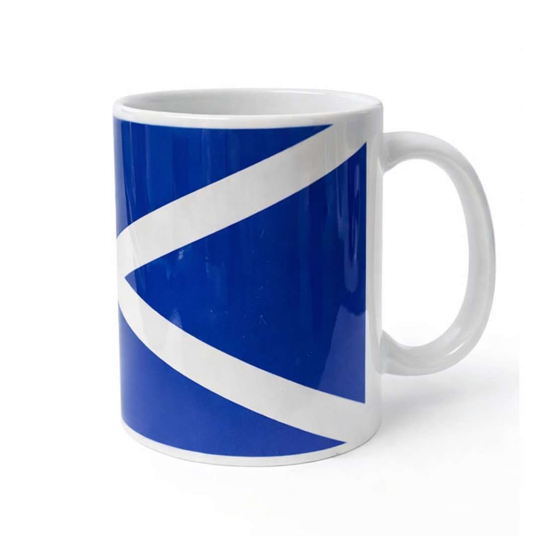 Scotland Flag Coffee Mug 11oz Scottish Saltire Blue White Tea Cup