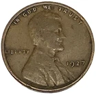 1927 P Lincoln Wheat Cent Penny Fine 1c One Cent US Coin- 2167