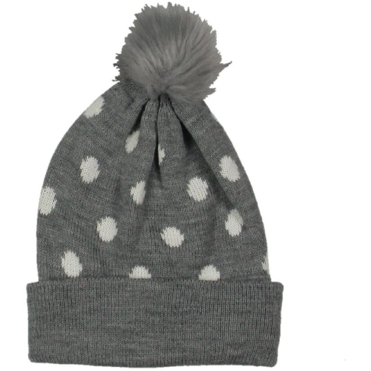Коллекция Eighteen Женская серая зимняя шапка-бини с помпоном из искусственного меха O/S BHFO 8536