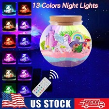 Unicorn Terrarium Kit for Kids - Light-Up Arts and Crafts Gift for Ages 6-12