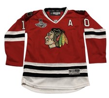 Reebok CCM Chicago BLACKHAWKS 2013 Stanley Cup SHARP #10 Jersey Sz L/XL STICHED