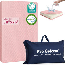 Pack and Play Mattress 38"X26" for Babies Toddler Infant Pink