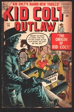 Kid Colt Outlaw #79 1958-Marvel-Joe Maneely arte de portada.-Kid Colt edición de origen.-St