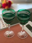 2 Waterford Goblets in Emerald Green — photo 3