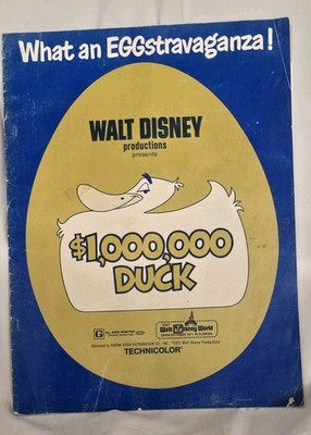 1971 Disney $1,000,000 Duck Original Movie Pressbook w/ Supplemental Sheet
