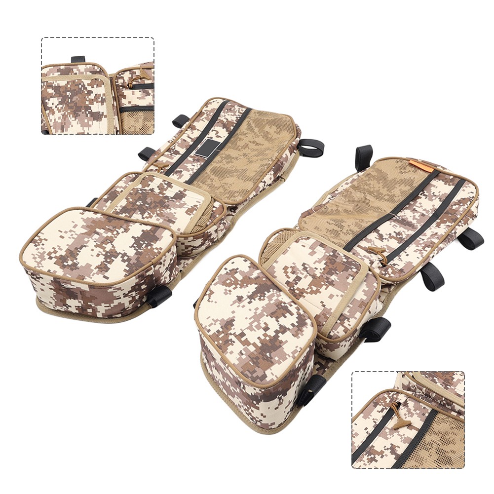 Front Side Door Storage Bags W/ Knee Pad For Can Am Maverick X3 Turbo 2017-2024