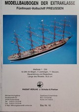 Preussen Segelschiff Fünfmast-Vollschiff Kartonbausatz Bastelbogen Passat-Verlag