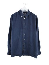 Tommy Hilfiger Linen Shirt Blue XL Mens