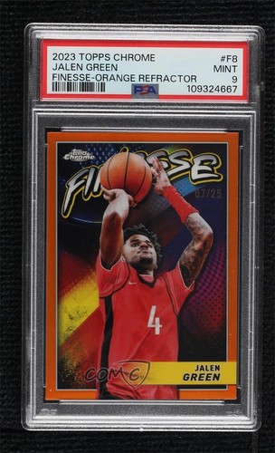 2023 Topps Chrome Basketball Orange Refractor Jalen Green #F-8 PSA 9