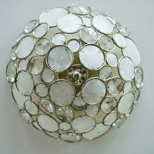 Crystorama Palla 16" Wide Antique Silver Ceiling Light - Picture 3 of 6