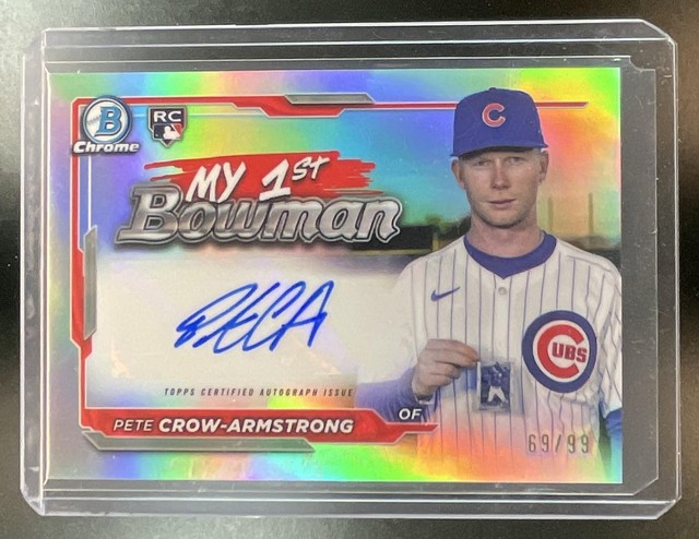 Pete Crow-Armstrong 2024 Bowman Bowman Chrome Chrome Rookie Autographs
