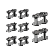 Pack-10 420 Chain Master Link Roller, Steel Alloy Heavy Duty Roller Chain Con...