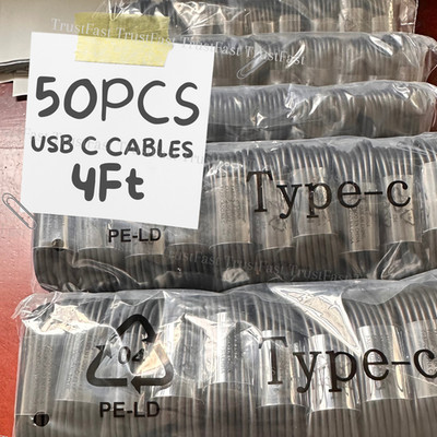 50X Lot USB C Fast Charger Type C Cable for Samsung Galaxy iPhone 17 16 15 Cord 