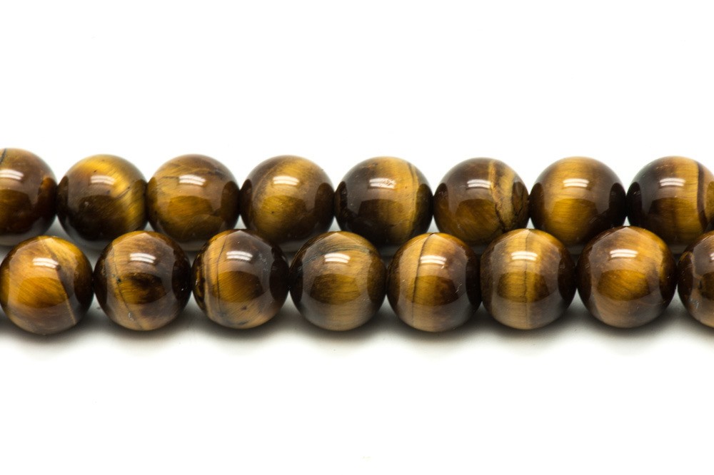 Perles Oeil de Tigre 16mm pour Créer un Bracelet de Protection Naturel