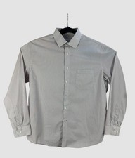 Calvin Klein Men  s 16.5 32 33 Slim Fit Dress Shirt Micro Check Cotton