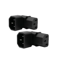 IEC C14 to C13 Power Adapter PDU Plug/Socket down 90 Degree for LCD Wall Mount T