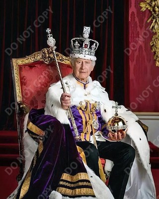 2023 King Charles III Coronation Royal Crown and Scepter Ceremony 8x10 Photo