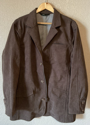 GoLite Meridian Jacket Blazer Mens L 44 Brown Corduroy Zip Outdoor Travel