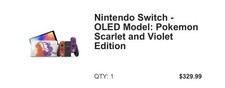 Nintendo Switch OLED Pokémon Scarlet & Violet Special Edition White Orange Purp…