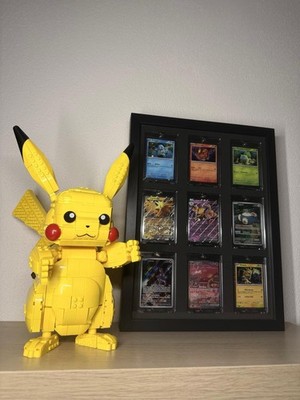 Pokémon Karten Rahmen für Magnet Holder - Display 9 Karten - Echtglas No Glurak