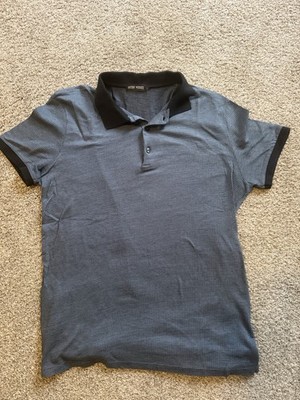 Men s Antony Morato Regular Fit Cotton Jersey Polo Shirt Navy Size Large
