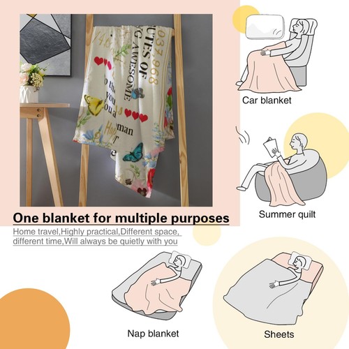 Happy 40th Birthday Gifts for Women Men 40th Birthday Decorations Blanket 40 ... - Picture 5 of 8