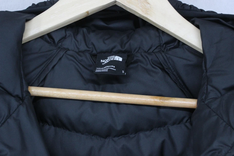 North Face 550 Down Quilted Jacket Mens Size S Black Hooded Winter Insulated - Image 4 of 4