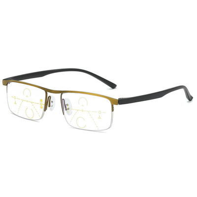Smart Zoom Reading Glasses Progressive Multi-Focus Computer anti Blue Ray
