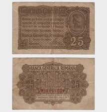 Romania - 1917 - 25 Bani -  VG+   #CO8733