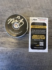 Mark Scheifele Autographed Winnipeg Jets Game Used Puck JSA