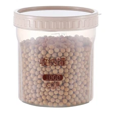 Food Airtight Jar Plastic 1000ml Food Canister with Spoon for Mixed Grain Milk