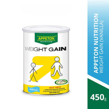 1x Appeton Weight Gain Adult 450g   Vanilla High-Protein Formula Free Ship