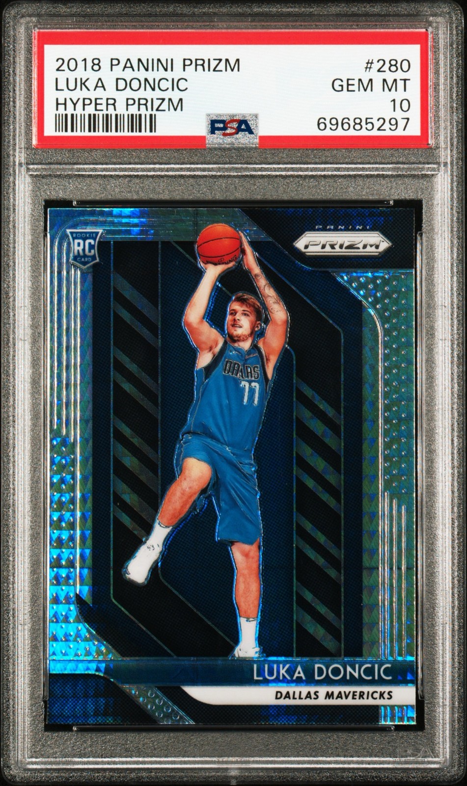 Luka Doncic Mavericks 2018 Prizm Hyper Rookie PSA 10 280
