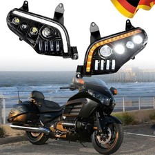 Faro proiettore led con curve lampeggianti per honda goldwing gl1800 f6b 2001-2017