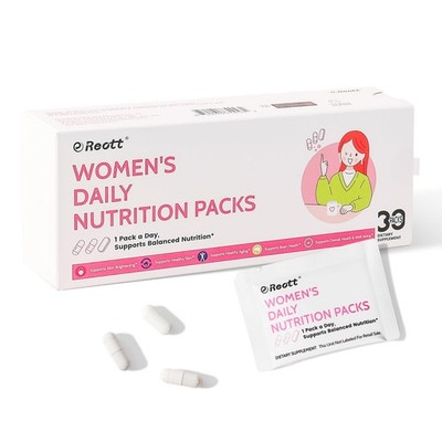 Womens Daily Vitamin Packs with Collagen Peptide, PQQ, 4-IN-1 Multivitamins F...