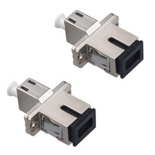 2 Pack SC to LC Female Fiber Optic Adapter Connector Hybrid...