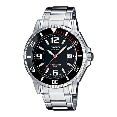 Mens Wristwatch CASIO MTD-1053D-1AVES Stainless Steel Black Classic Sub 200mt